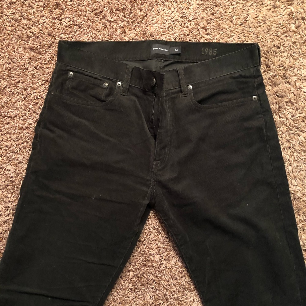 Men’s Club Monaco Slim Corduroy Green Pants